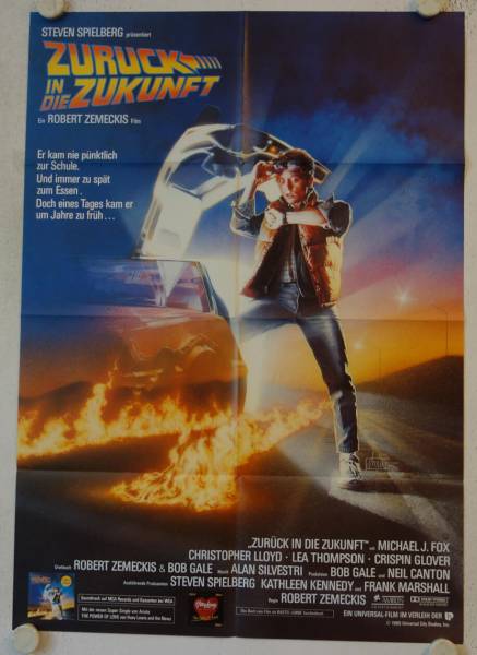 Zurück in die Zukunft originales deutsches Filmplakat